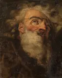 Portrait of a bearded man by Artists of the 17th & 18th century, oil on canvas mounted on a plate, sold Apr 2019
