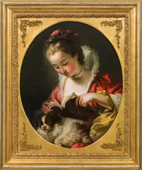 Gabriel François Doyen, La lecture, oil on panel
