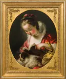 Gabriel François Doyen, La lecture, oil on panel