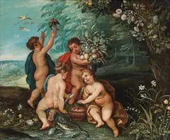 Hendrik van Balen, Allegory of the Four Elements, oil on copper