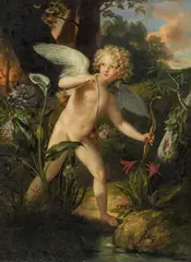 Karl Agricola, Cupid with bow and arrow in a landscape, 1827, oil on canvas