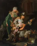 First music lesson by called Schenau Johann Eleazar Zeissig, oil on canvas, offered Apr 2019