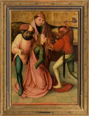 Rueland Frueauf the Elder, The martyrdom of Saint Apollonia, oil/tempera on panel