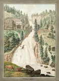 Andreas Nesselthaler, Waterfall at Gastein, c. 1800, gouache on paper