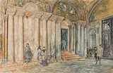 Rudolf von Alt, Vestibule of San Marco in Venice