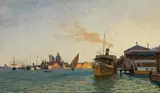 Max Suppantschitsch, View of Venice, 1894, oil on panel