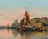View of Venice by Karl Kaufmann, 1891, oil on panel, sold Apr 2019