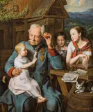 Ferdinand Georg Waldmüller, Old invalid with children
