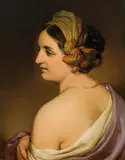 Friedrich von Amerling, Young Italian lady with pearl necklace
