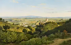 Leopold Munsch, Enzesfeld in Baden, oil on panel