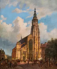 Karl Wurbs, Cathedral in Bohemia, 1854, oil on canvas