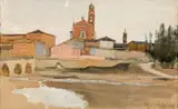 Marie Egner, Rimini, 1906, gouache on paper