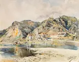 Richard Pichler, View of Dürnstein at the Danube, 1932, watercolour on paper