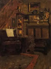 Carl Schuch, Schuch's workshop in Venice, c. 1881, oil on canvas