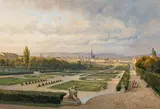 Hugo Darnaut, View of Vienna from the Belvedere, oil on canvas