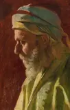 Emil Czech, Portrait of a man of Oriental origin, 1887, Oil on canvas on cardboard