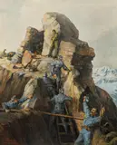 Hans Bertle, Im Felde" (The conquest of Punta d'Albiolo at Tonale), 1916, Oil on canvas