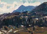 Hans Josef Weber Tyrol, Mountain landscape in South Tyrol, oil on canvas