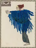 Alexander Rothaug, Furie" - costume design for "Orpheus and Eurydike, pen, India ink and watercolour on paper