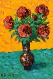 Karl Stark, Flowers in front of an orange background