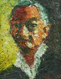 Karl Stark, Self-portrait, 1985, oil on hardboard