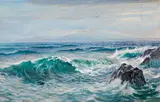Ludwig Heinrich Jungnickel, Sea surf