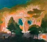 Georg Jung, Mystic Landscape, 1947, oil on canvas