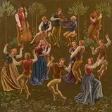 Franz Schaden, Round dance, c. 1930, oil on panel