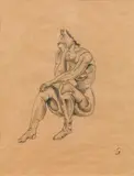 Albert Paris Gütersloh, Sitting female nude