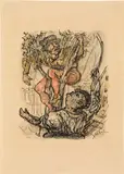 The apple thief by Alfred Kubin, India ink on paper, coloured, unframed, sold Feb 2019