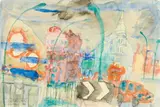 Kurt Moldovan, London, 1971, watercolour on paper