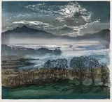 Hans Frank d. J., Mixed lot: three colour woodcuts - landscapes, colour woodcut on paper