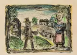 Franz von Zülow, Two figures in a landscape
