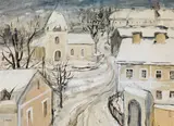 Ernst Huber, Village in winter