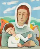 Carry Hauser, Madonna, 1948, oil on fibreboard