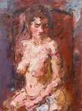 Viktor Lederer, Nude, 1995, oil on canvas