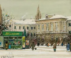 Hans Robert Pippal, Institute of Anatomy in Vienna, mixed media on paper