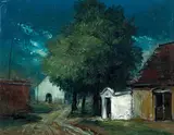 Victor Pipal, Cellar alley, oil on canvas