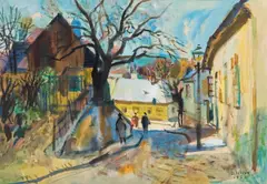 Ernst Schrom, Grinzing, 1962, watercolour on paper