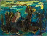 Johannes Krejci, Landscape, oil on canvas