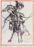 Alfred Czerny, Untitled, 1966, mixed media on paper; framed