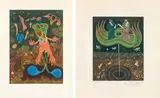 Arik Brauer, Mixed lot of two etchings