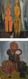 Otto Eder, Untitled, oil on panel; painted on both sides; unframed