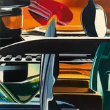 Franziska Maderthaner, Big fishes, 1992, oil on canvas; unframed