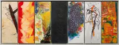 Robert Kabas, Untitled (Septichon), 1992, mixed media on canvas; framed