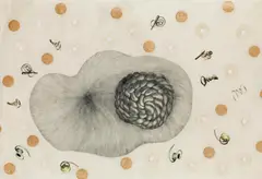 Michela Ghisetti, Braut, 2006, Mixed media, collage on japan paper; framed