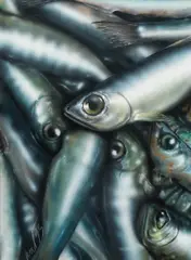 Emil Herker, Unborn Water Nymphs, 1993, oil on canvas; framed