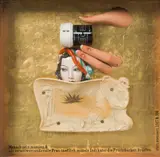 Curt Stenvert, Mensch sein muessen & als verantwortungsvolle Frau taeglich mittels Indikator die Fruchtbarkeit, 1967, Mixed media on plate