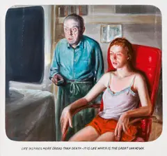 Markus Muntean, Life inspires more dread than death - It is life which is the great unknown., 2010, oil on canvas; unframed