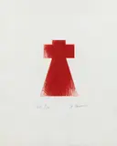 Arnulf Rainer, Cross, Drypoint on laid paper; framed